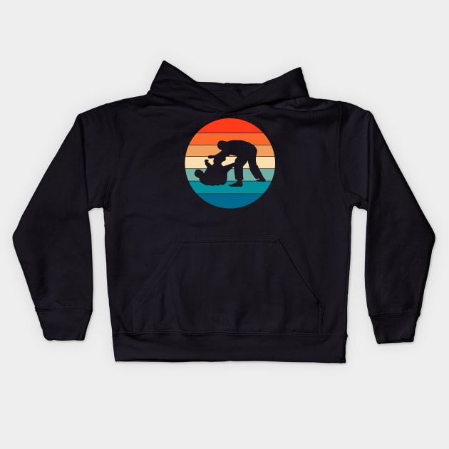 Vintage Jiu Jitsu Kids Hoodie by ChadPill